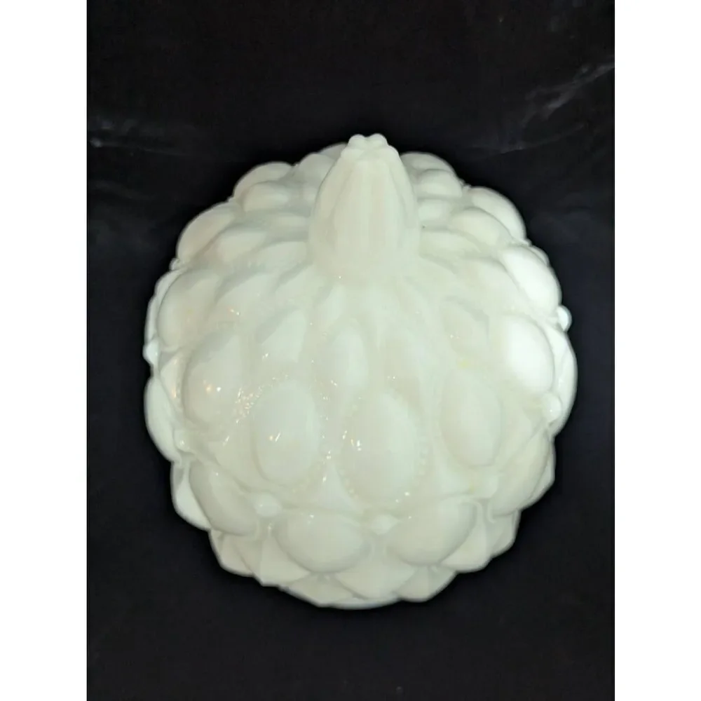 Fostoria Milk Glass Heavy Pedestal Vase With Lid